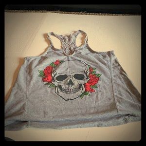 Skull and roses Tank top